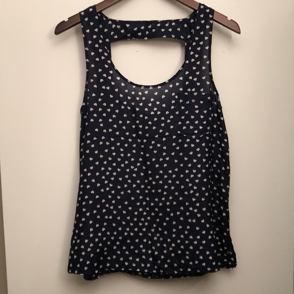 Forever 21 Hearts Women’s Sleeveless Blouse Size S